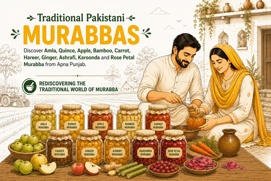 Traditional Pakistani Murabbas: Discover Amla, Quince, Apple, Bamboo, Carrot, Hareer, Ginger, Ashrafi, Karoonda and Rose Petal Murabba from Apna Punjab