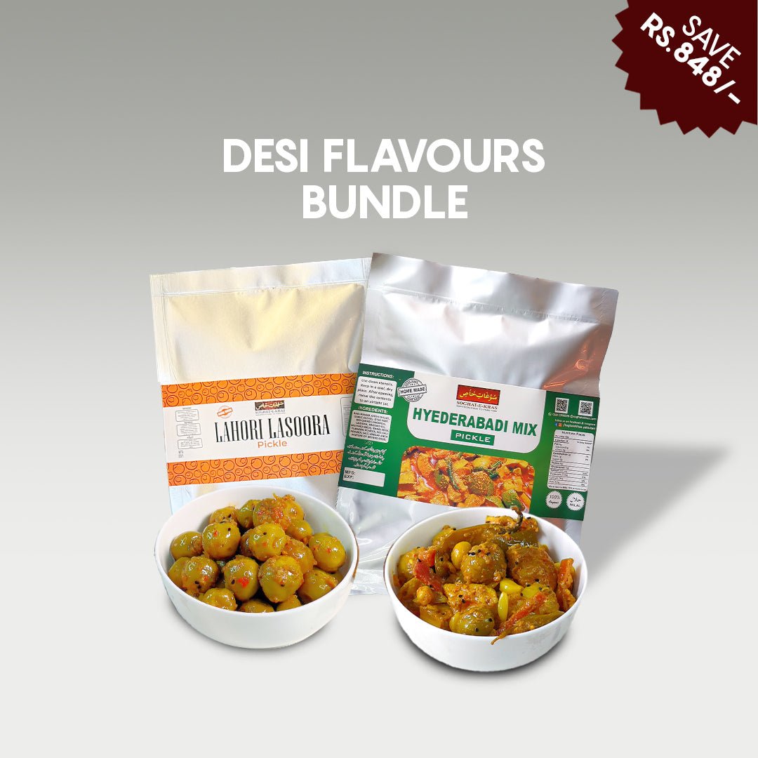 Desi Flavours Bundle  | Lahori Lasoora Pickle & Hyderabad Mix Pickle