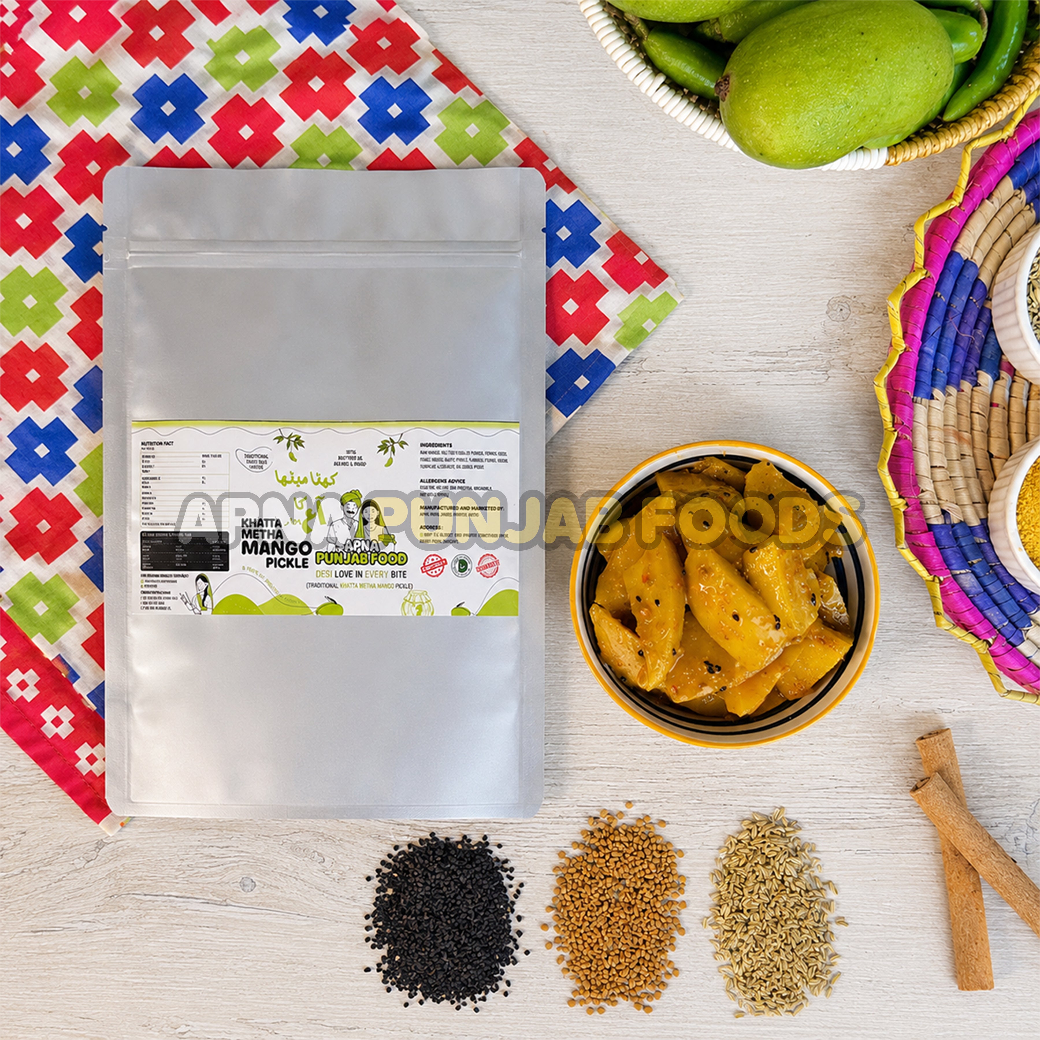 Khata Metha Mango Pickle کھٹا میٹھا آم کا اچار