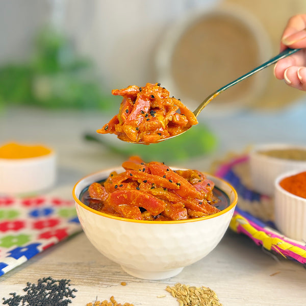 Red Carrot Pickle سرخ گاجر کا اچار